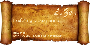 Leány Zsuzsanna névjegykártya