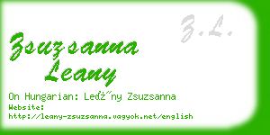 zsuzsanna leany business card
